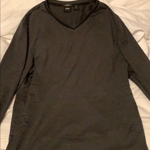 Gray long sleeve Hugo Boss shirt